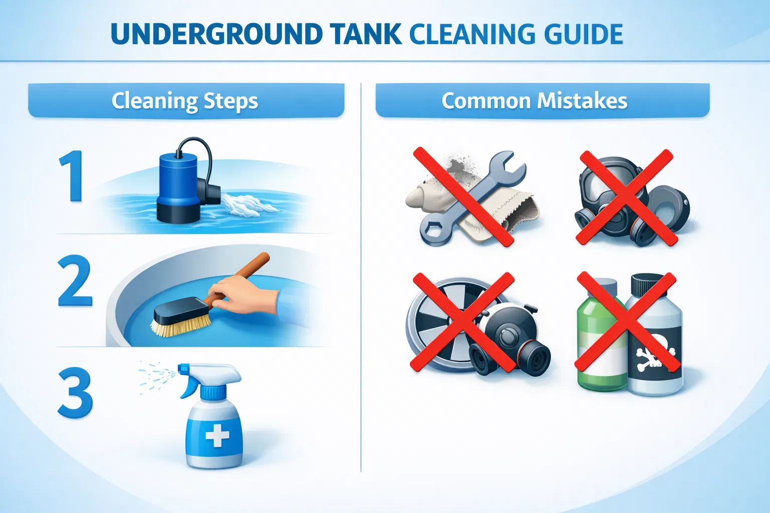 تنظيف الخزان الأرضي خطوات التنظيف والتعقيم + الأخطاء الشائعة