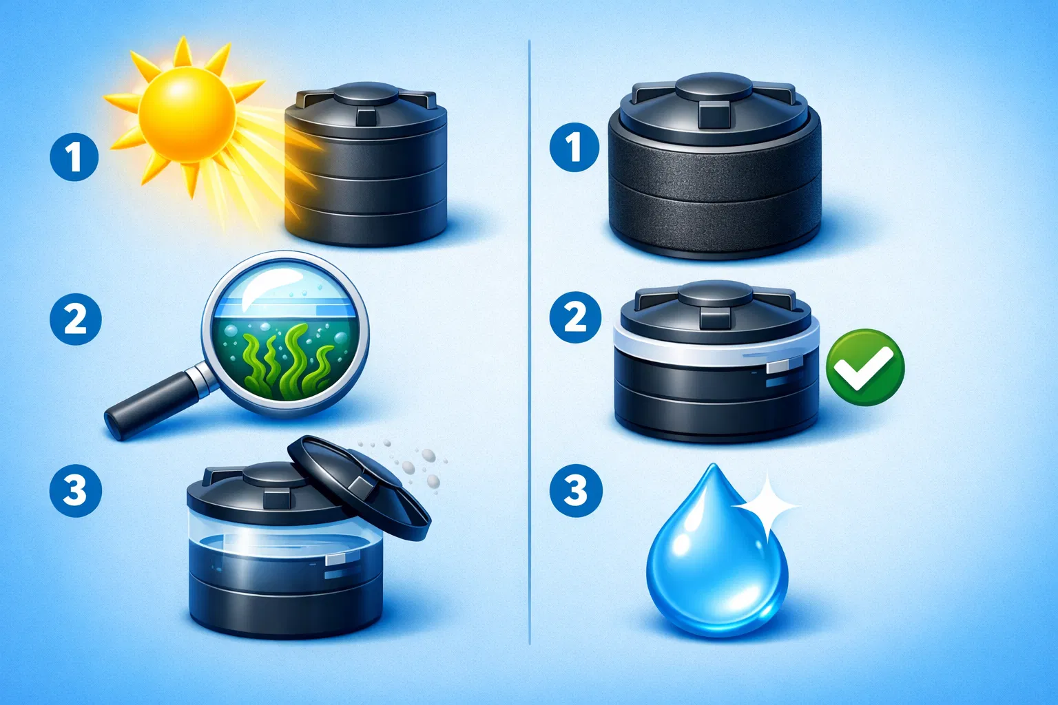 طحالب الخزان: لماذا تظهر؟ وكيف تمنعها نهائيًا؟ خطوات عملية