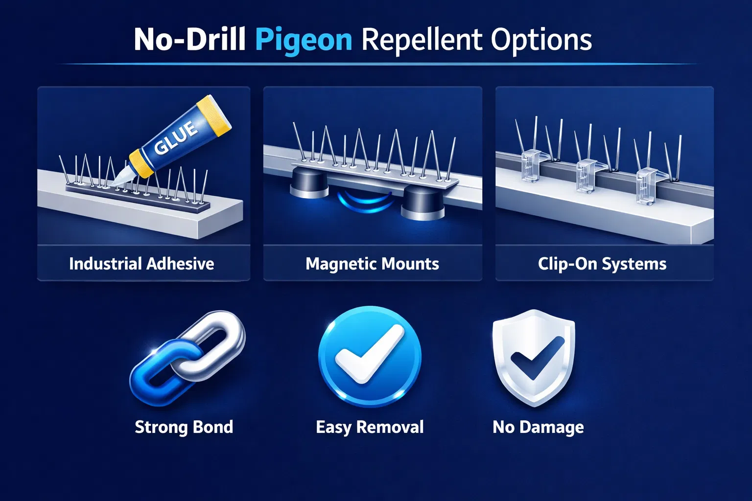 تركيب طارد الحمام للشبابيك بدون حفر كبير: خيارات عملية