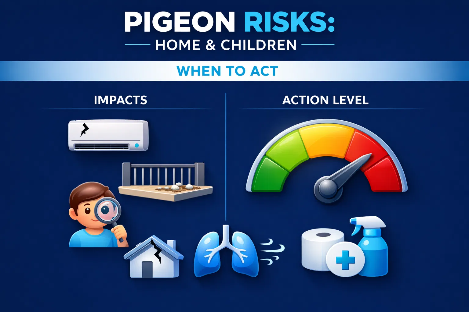 أضرار الحمام على المنزل والأطفال: بدون تهويل 0562808162